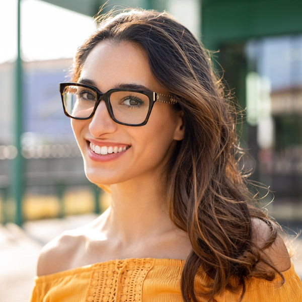 woman smiling