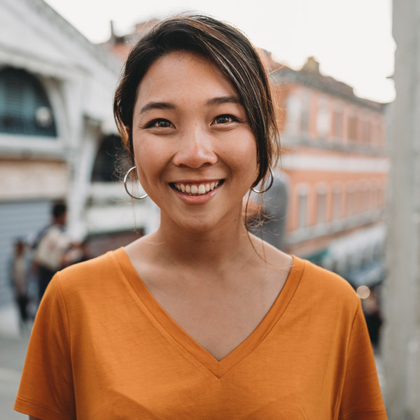 woman smiling